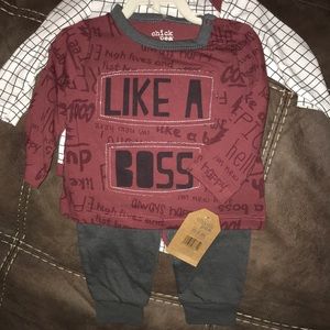 Onesie, shirt, and pants set